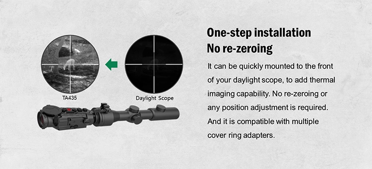 RoHS Ce FCC Certified Clip on Scope Night Vision for Hunting and Outdoor Observation